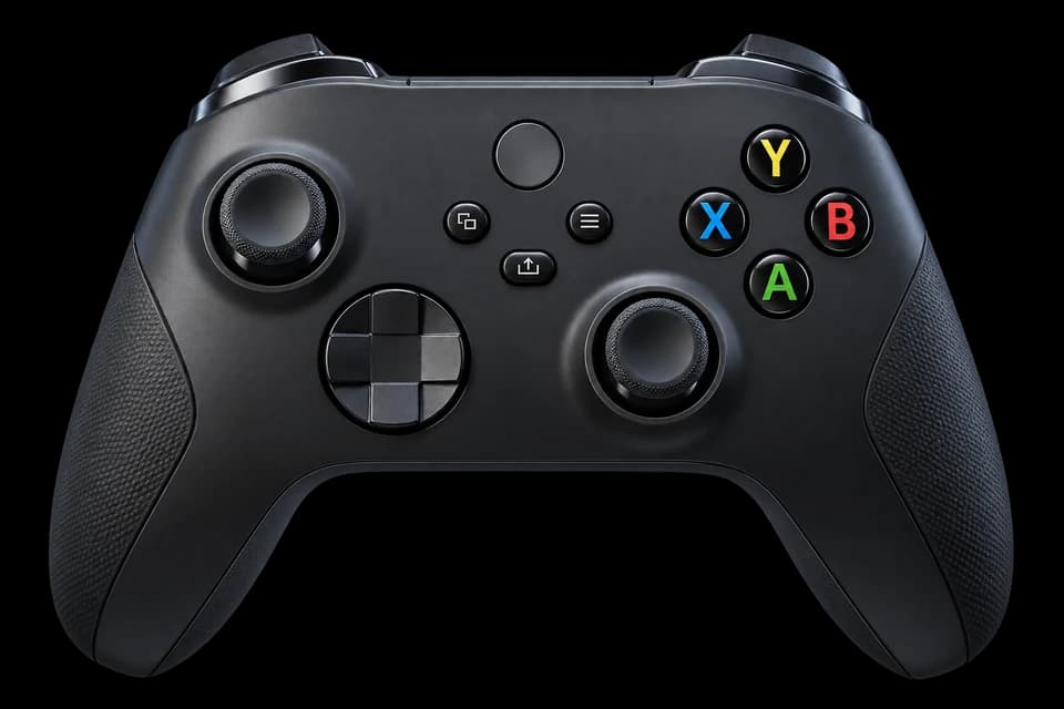 Matte black professional game controller